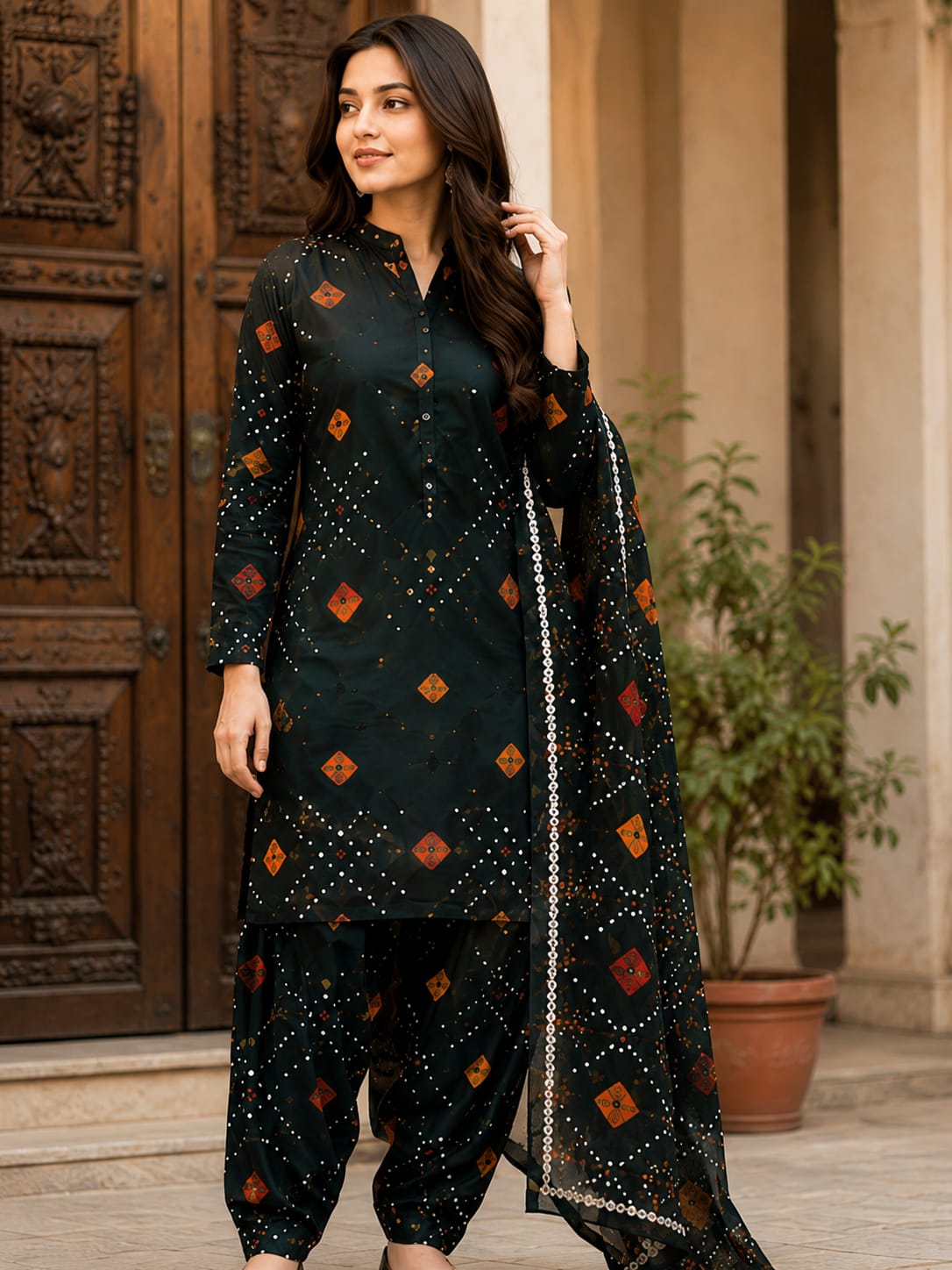Emerald Bandhani