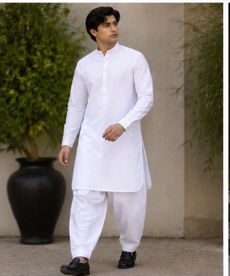 Royal White Cotton Suit